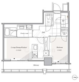 リビオレジデンス西麻布 1104 間取り図