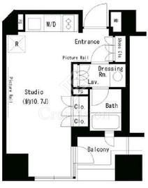 パークアクシス溜池山王 904 間取り図