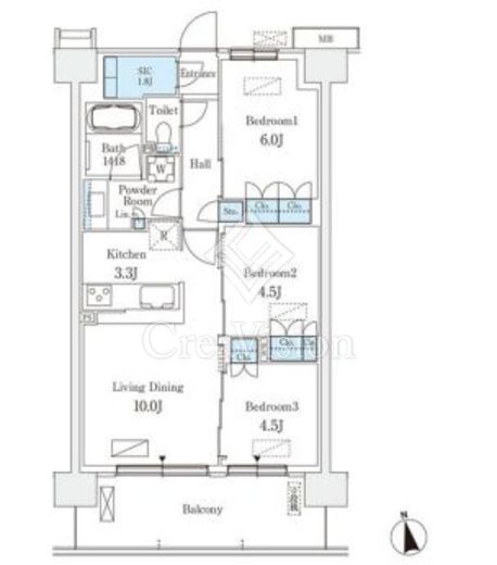 スカイグランデ津田沼 610 間取り図