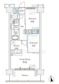 スカイグランデ津田沼 615 間取り図