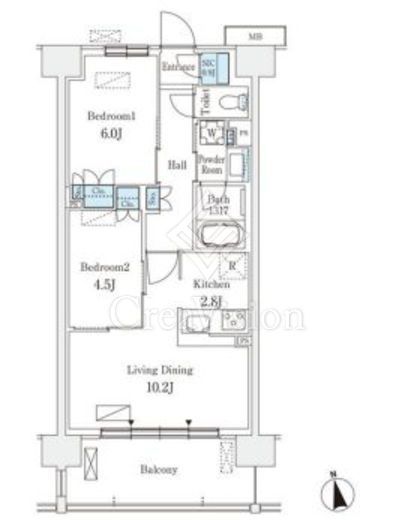 スカイグランデ津田沼 618 間取り図
