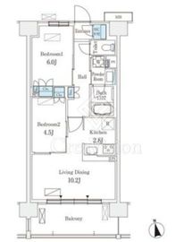 スカイグランデ津田沼 618 間取り図