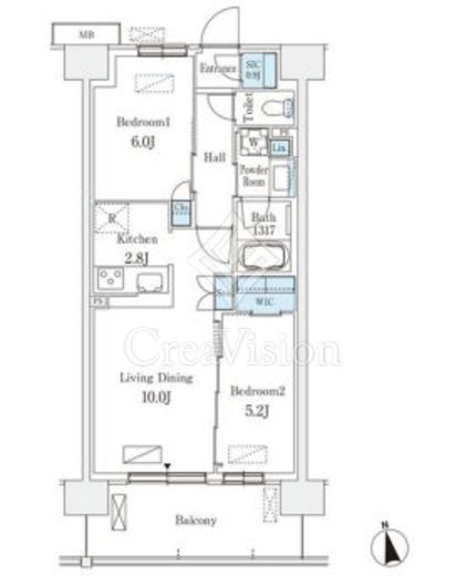 スカイグランデ津田沼 619 間取り図