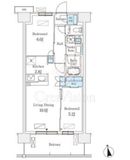 スカイグランデ津田沼 619 間取り図