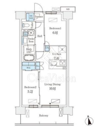 スカイグランデ津田沼 620 間取り図