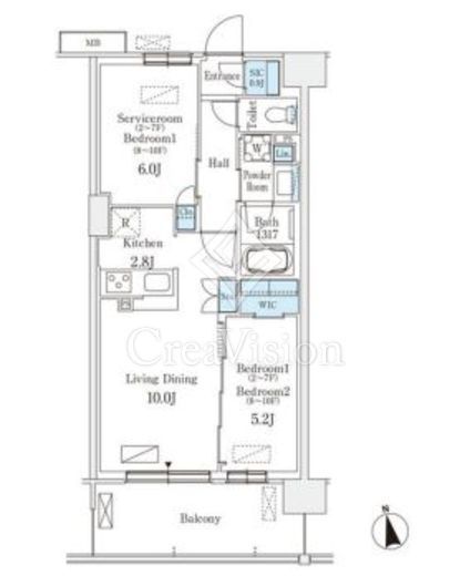 スカイグランデ津田沼 623 間取り図