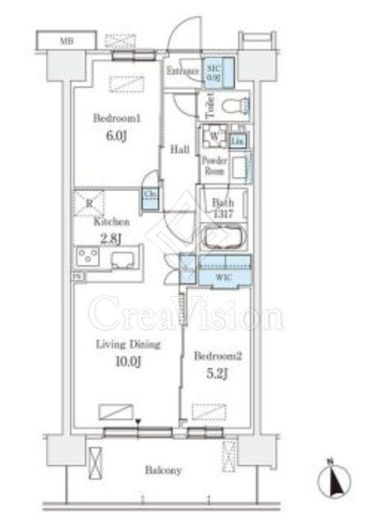 スカイグランデ津田沼 621 間取り図