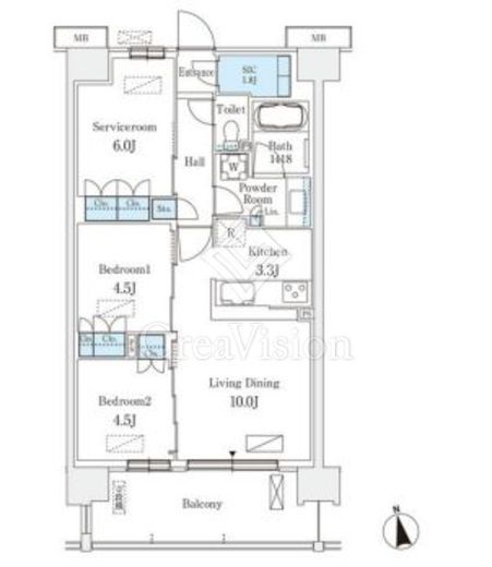 スカイグランデ津田沼 907 間取り図