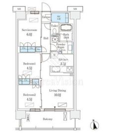 スカイグランデ津田沼 907 間取り図
