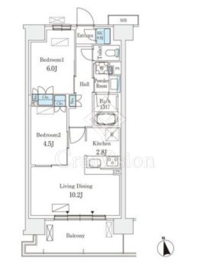 スカイグランデ津田沼 913 間取り図