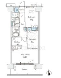 スカイグランデ津田沼 916 間取り図