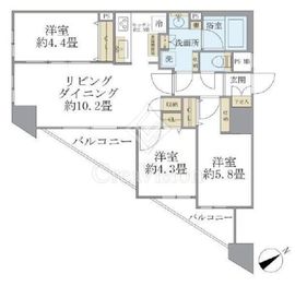 ロアール茅場町 10階 間取り図