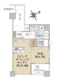 ブランズ東池袋 5階 間取り図