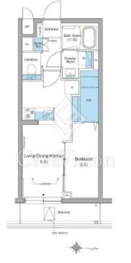 ルフォンリヴェント杉並永福 204 間取り図