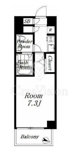 プレール・ドゥーク東品川 3階 間取り図