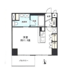 グランカーサ新宿御苑 1404 間取り図