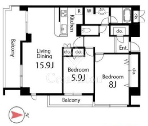 ガーデン杉並方南 303 間取り図