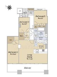 ヨコハマタワーリングスクエア 25階 間取り図