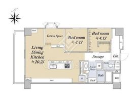 藤和シティスクエア三田サウスウイング 7階 間取り図