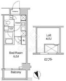 プラウドフラット蒲田Ⅱ 1507 間取り図