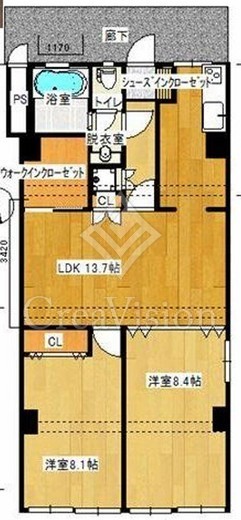 浜松町クォーターコーポ 9階 間取り図
