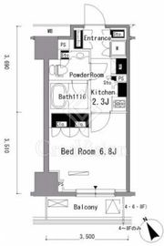 パークアクシス新板橋 W906 間取り図