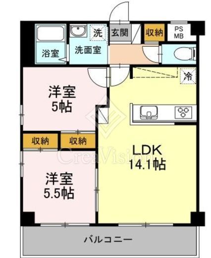 MOE MUSASHIKOSUGI 4階 間取り図