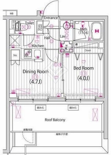 ガーラ・ステーション横浜大口 5階 間取り図