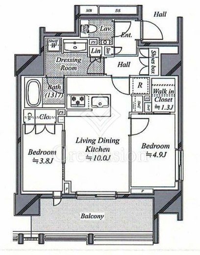 ザ・パークハウス芝御成門 12階 間取り図