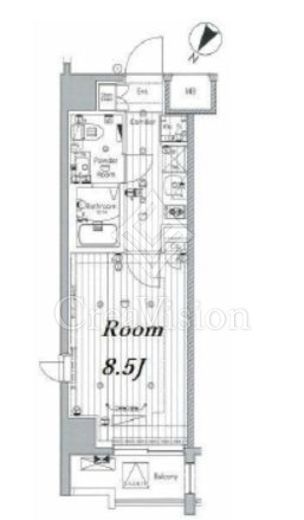 メイクス浅草イースト 9階 間取り図