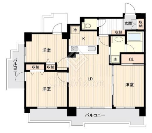 ドゥーエ練馬 804 間取り図