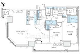 パークコート六本木ヒルトップ 25階 間取り図