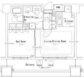 パークアクシス御茶ノ水ステージ 1018 間取り図