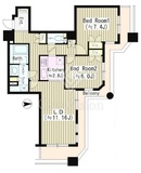 石神井公園ピアレス・ザ・タワー 5階 間取り図