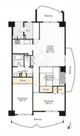 シーリアお台場 5-2-601 間取り図