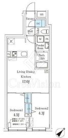 CREAL文京千石Ⅱ 402 間取り図