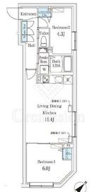 CREAL文京千石Ⅱ 401 間取り図
