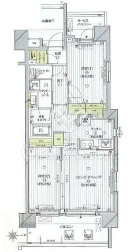 フォースター南千住 2階 間取り図