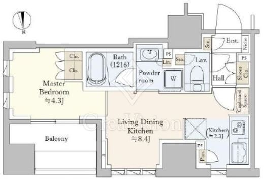 パークホームズ浅草橋 7階 間取り図