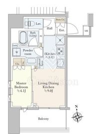 パークホームズ浅草橋 13階 間取り図