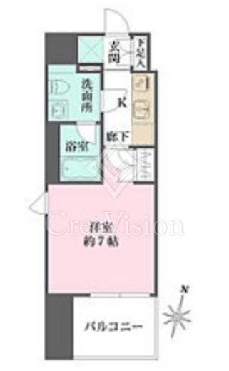 ベルフェリーク横濱山下町 701 間取り図