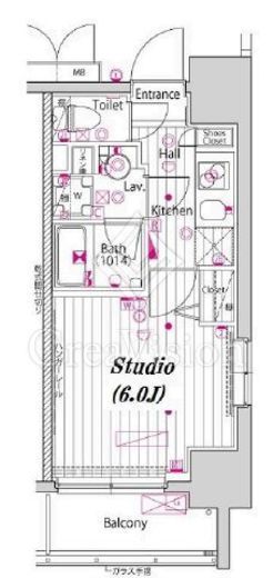 ガーラ・パークサイド川崎 8階 間取り図