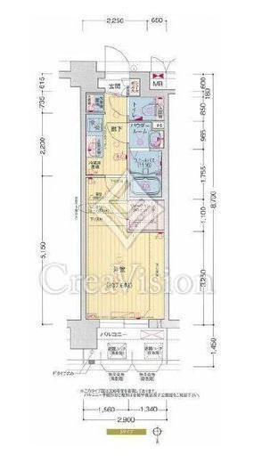 プレサンス横浜大通り公園 5階 間取り図