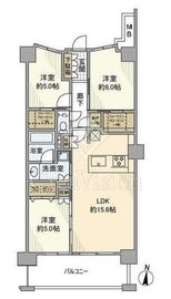 ヴェレーナシティ横浜根岸ザ・フロント 3階 間取り図