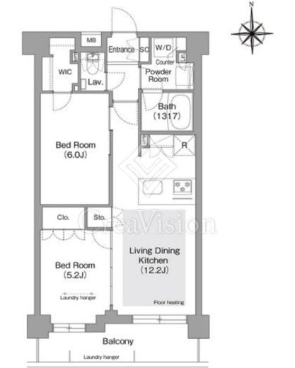 コンフォリア・リヴ文京護国寺 508 間取り図