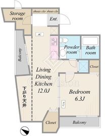 シティ麻布 7階 間取り図