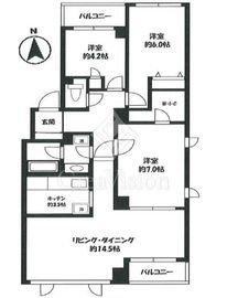 P's Azabu East 501 間取り図
