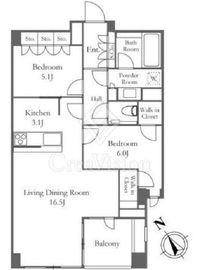 プレミスト赤坂檜町公園 5階 間取り図