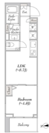 ルミークアン南麻布 421 間取り図