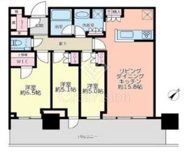 パークタワー勝どきミッド/サウス 23階 間取り図